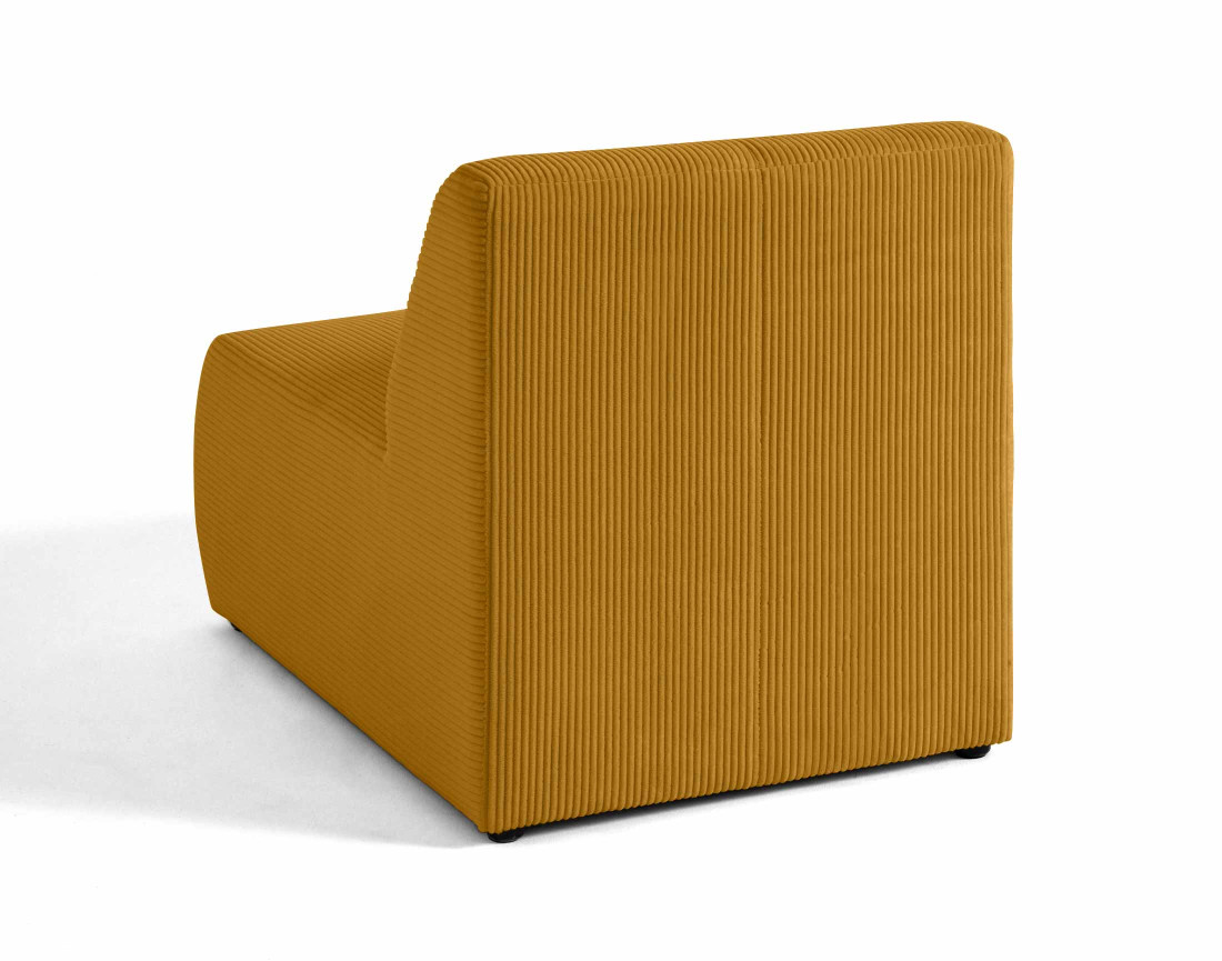 Fauteuil sans accoudoirs en velours côtelé Onyx