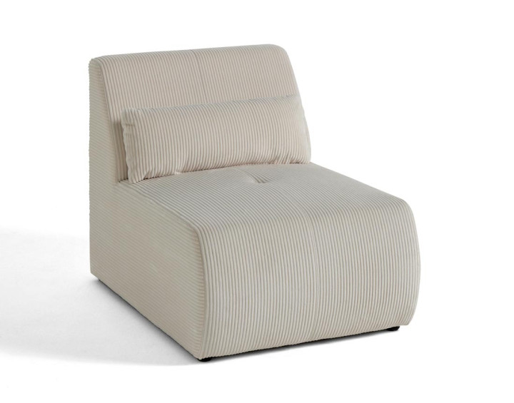 Fauteuil sans accoudoirs en velours côtelé Onyx