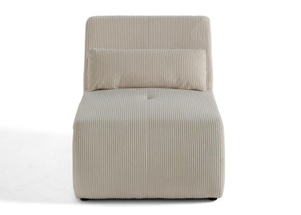 Fauteuil sans accoudoirs en velours côtelé Onyx