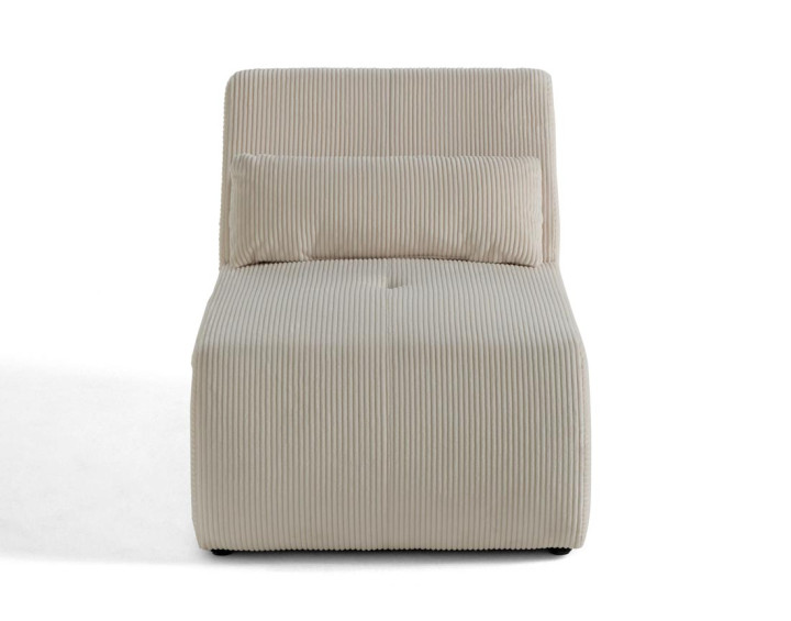 Fauteuil sans accoudoirs en velours côtelé Onyx