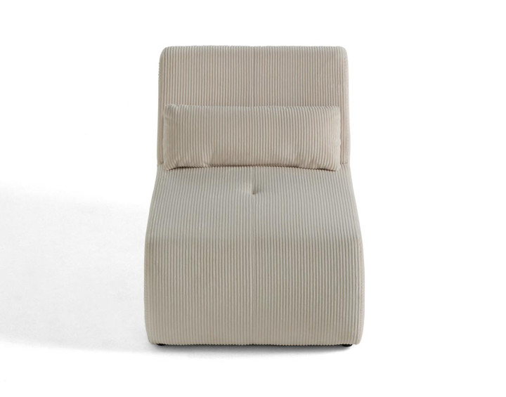 Fauteuil sans accoudoirs en velours côtelé Onyx