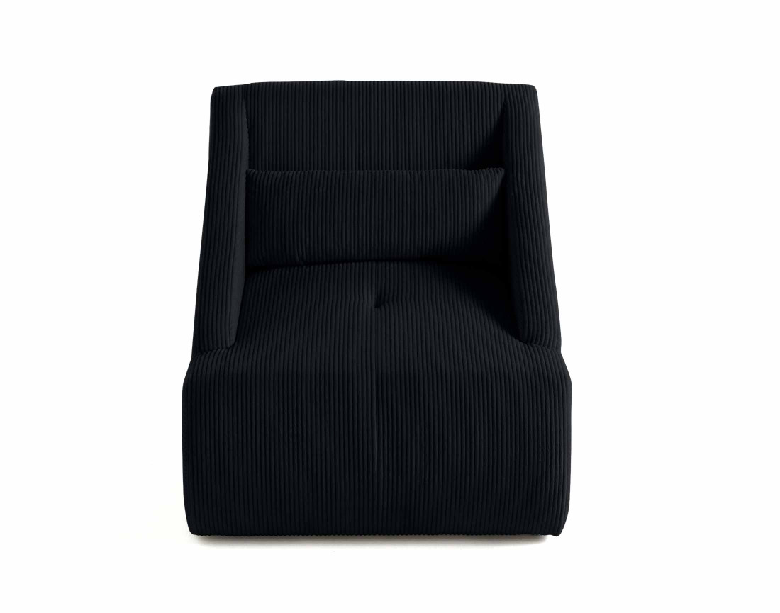 Fauteuil en velours côtelé Onyx