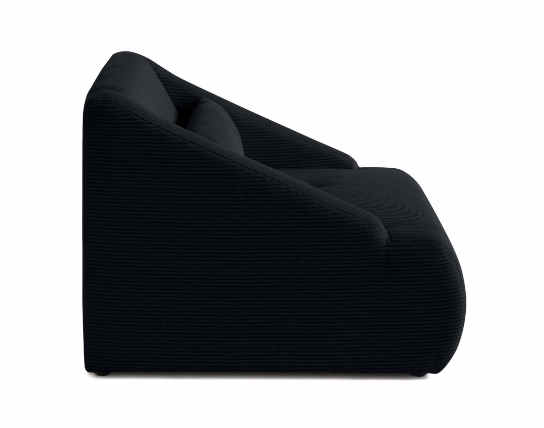 Fauteuil en velours côtelé Onyx