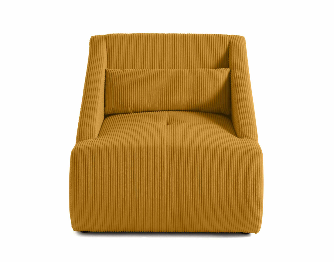 Fauteuil en velours côtelé Onyx