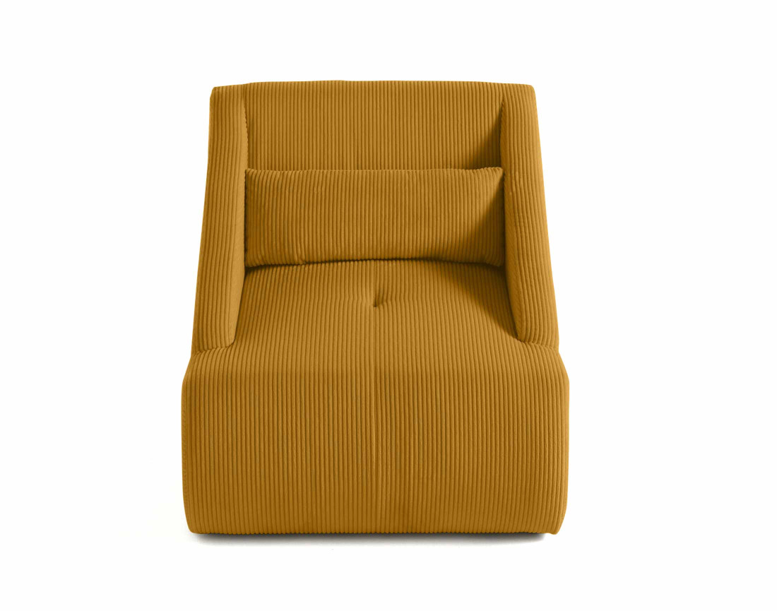 Fauteuil en velours côtelé Onyx