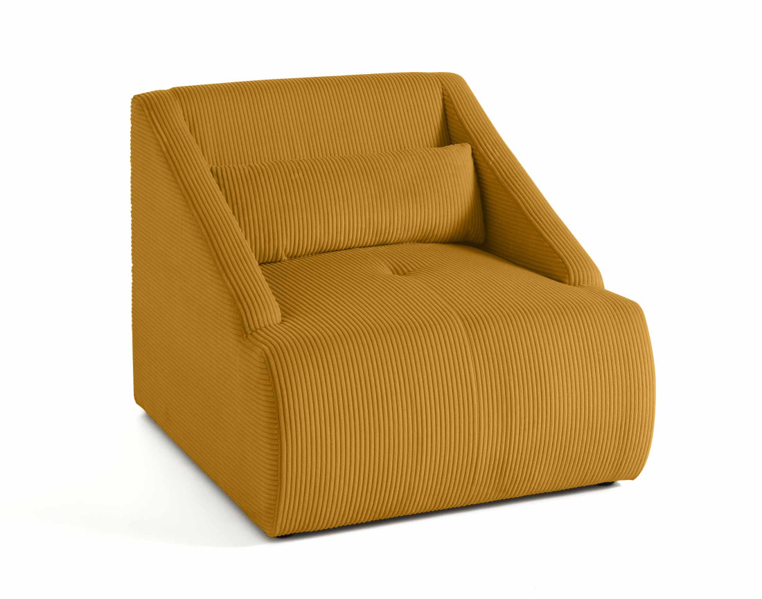 Fauteuil en velours côtelé Onyx