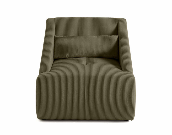 Fauteuil en velours côtelé Onyx