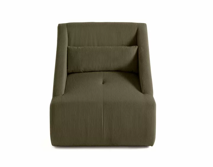 Fauteuil en velours côtelé Onyx