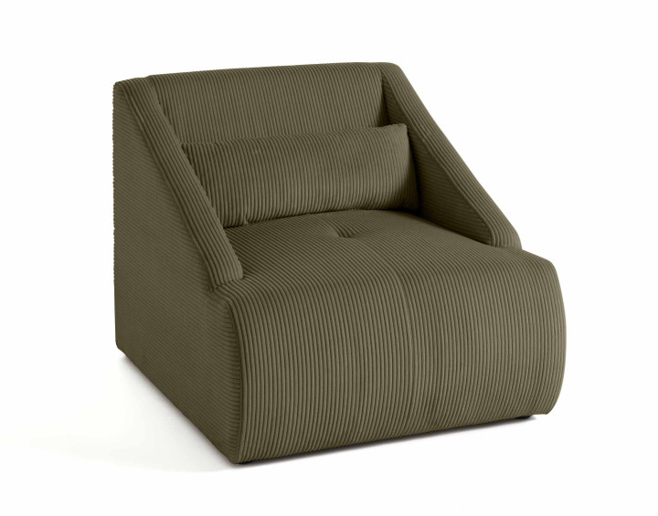 Fauteuil en velours côtelé Onyx