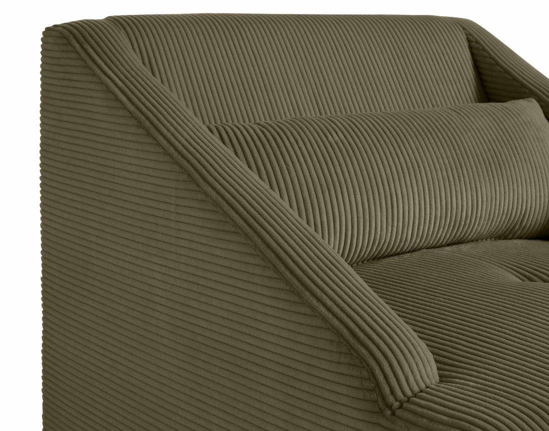 Fauteuil en velours côtelé Onyx