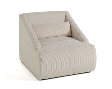 Fauteuil en velours côtelé Onyx