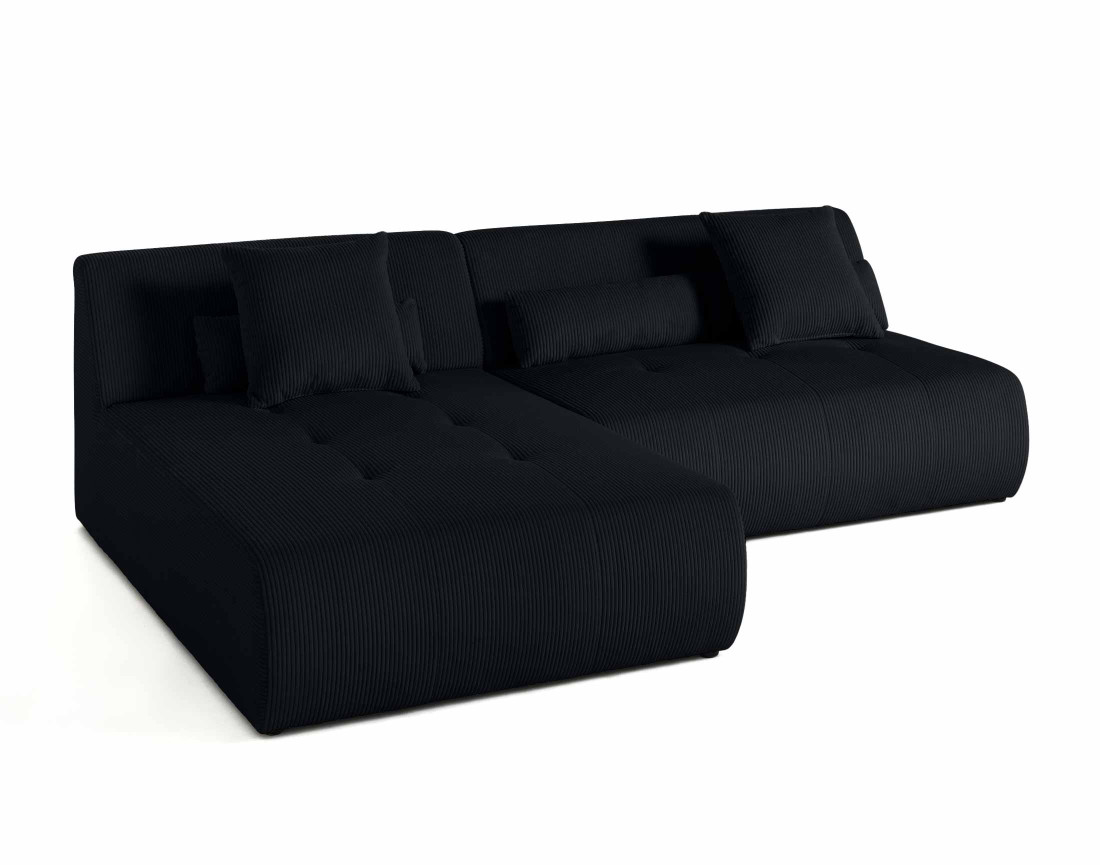 Canapé modulable d'angle réversible 4 places en velours côtelé Onyx Canapé modulable d'angle réversible 4 places en velours côtelé Onyx