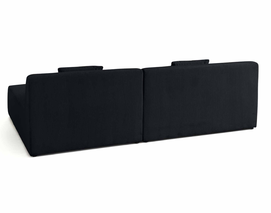 Canapé modulable d'angle réversible 4 places en velours côtelé Onyx Canapé modulable d'angle réversible 4 places en velours côtelé Onyx