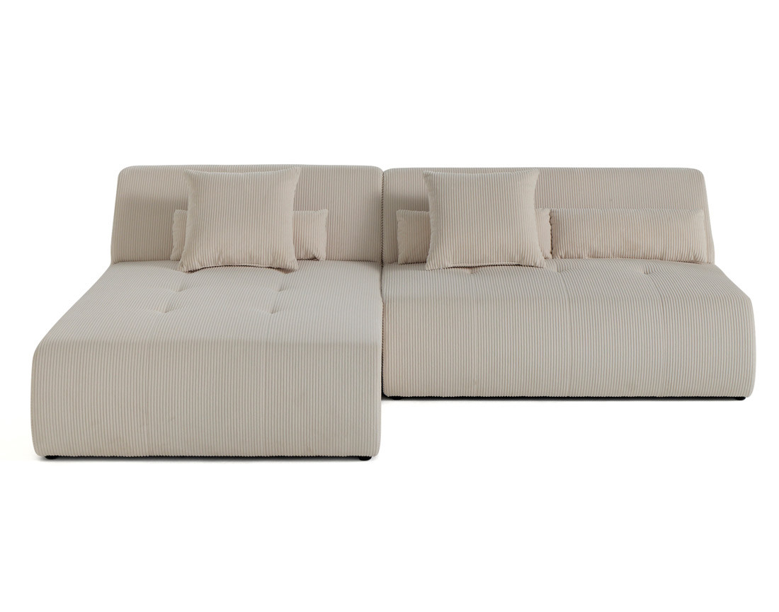 Canapé modulable d'angle réversible 4 places en velours côtelé Onyx Canapé modulable d'angle réversible 4 places en velours côtelé Onyx