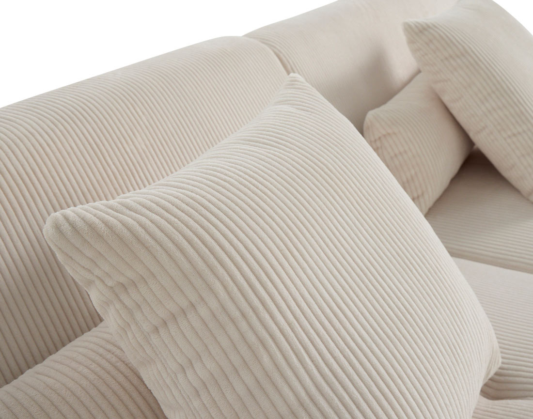 Canapé modulable d'angle réversible 4 places en velours côtelé Onyx Canapé modulable d'angle réversible 4 places en velours côtelé Onyx