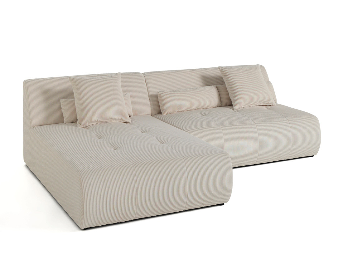 Canapé modulable d'angle réversible 4 places en velours côtelé Onyx Canapé modulable d'angle réversible 4 places en velours côtelé Onyx