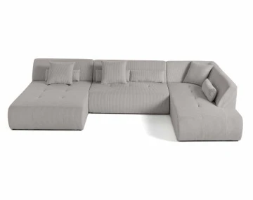 Canapé panoramique d'angle droit 7 places Onyx - Best Mobilier