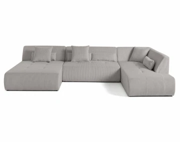 Canapé panoramique d'angle droit 7 places Onyx - Best Mobilier