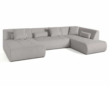 Canapé panoramique d'angle droit 7 places Onyx - Best Mobilier