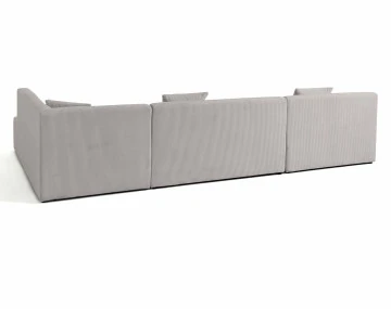 Canapé panoramique d'angle droit 7 places Onyx - Best Mobilier