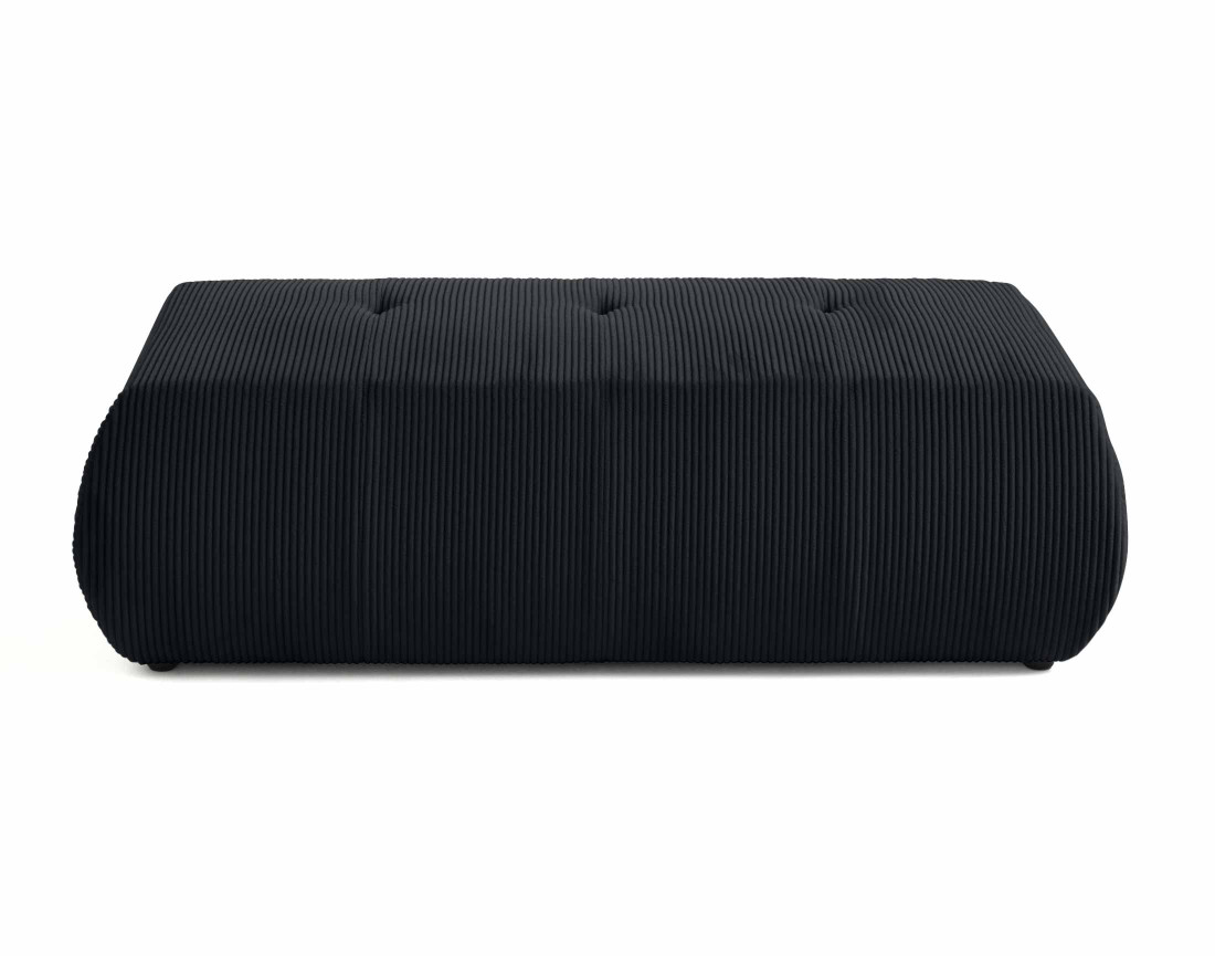 Pouf modulable en velours côtelé Onyx
