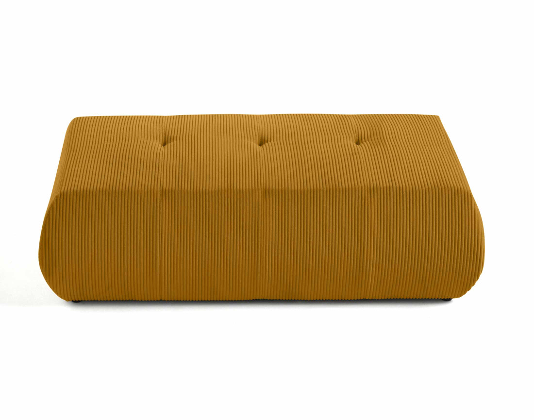 Pouf modulable en velours côtelé Onyx