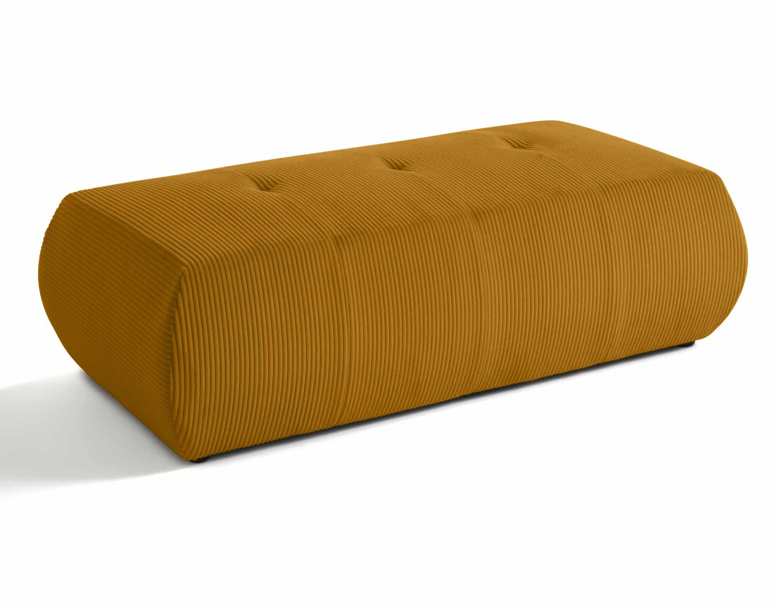 Pouf modulable en velours côtelé Onyx
