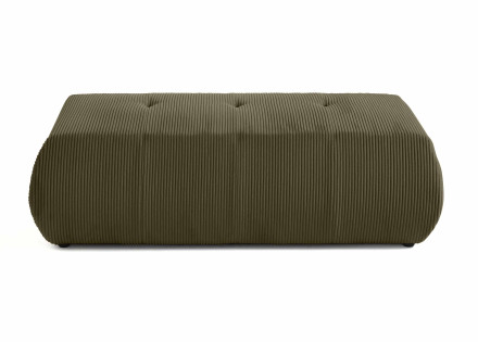 Pouf modulable en velours côtelé Onyx