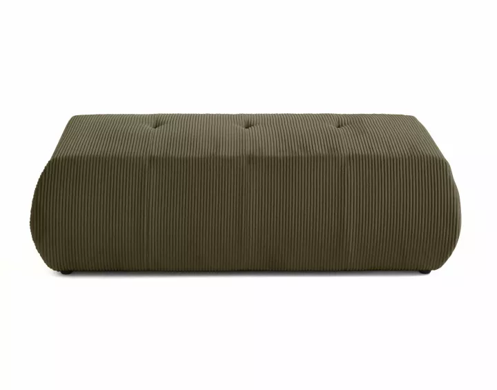 Pouf modulable en velours côtelé Onyx