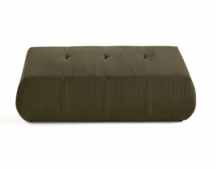 Pouf modulable en velours côtelé Onyx