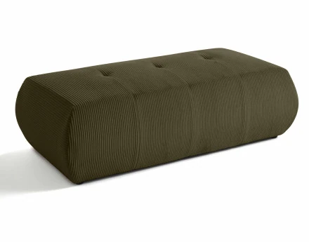 Pouf modulable en velours côtelé Onyx