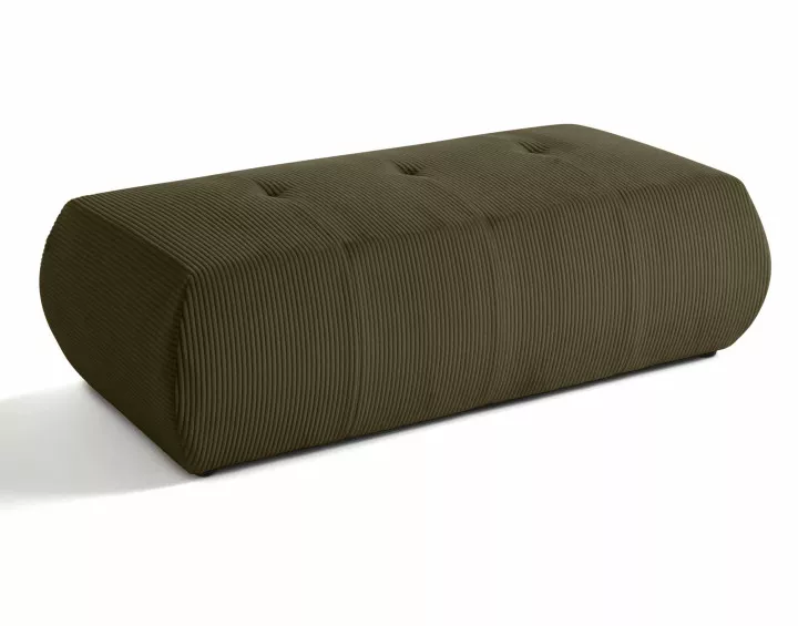 Pouf modulable en velours côtelé Onyx