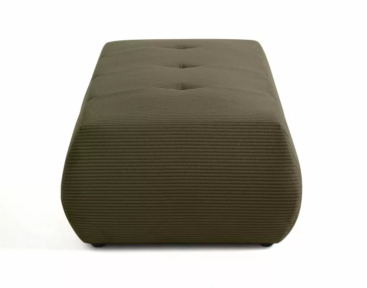 Pouf modulable en velours côtelé Onyx