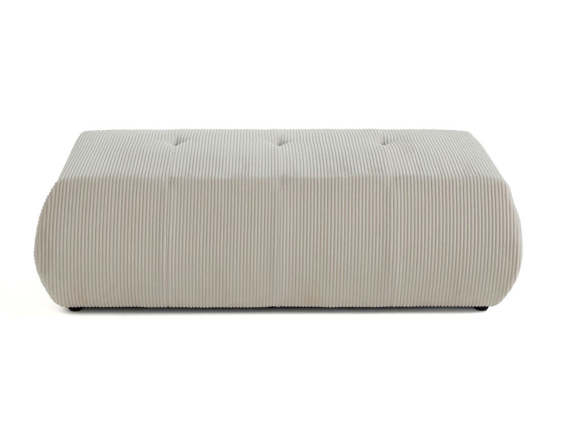 Pouf modulable en velours côtelé Onyx
