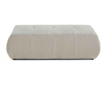 Pouf modulable en velours côtelé Onyx