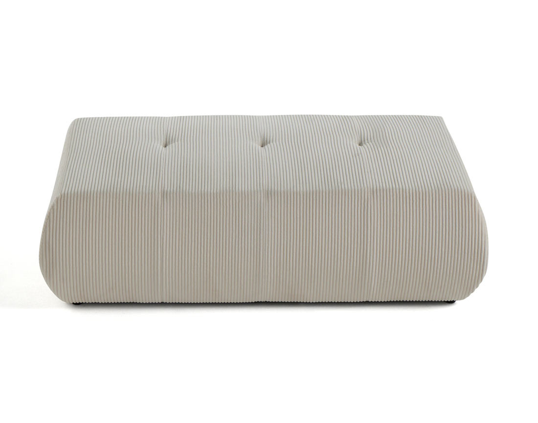 Pouf modulable en velours côtelé Onyx