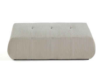 Pouf modulable en velours côtelé Onyx