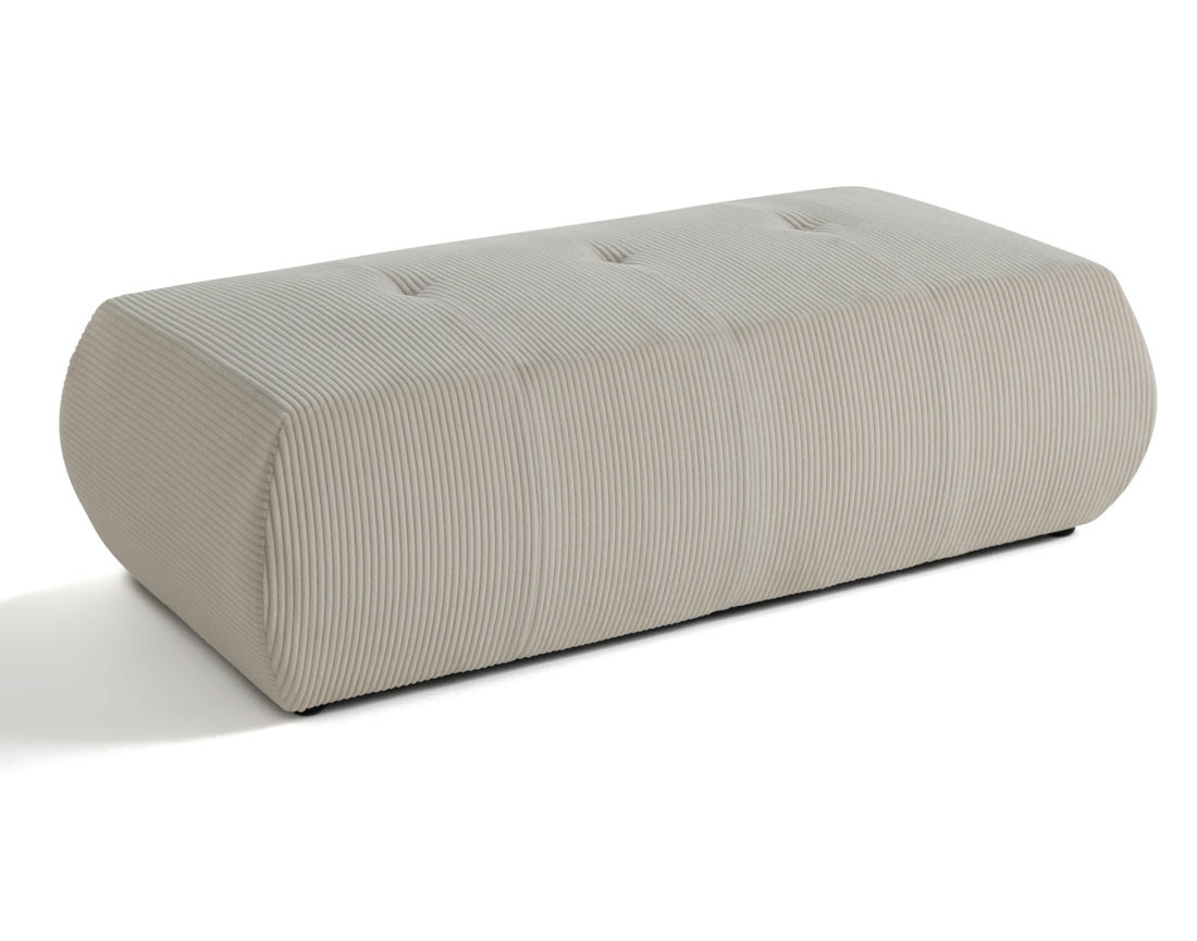 Pouf modulable en velours côtelé Onyx