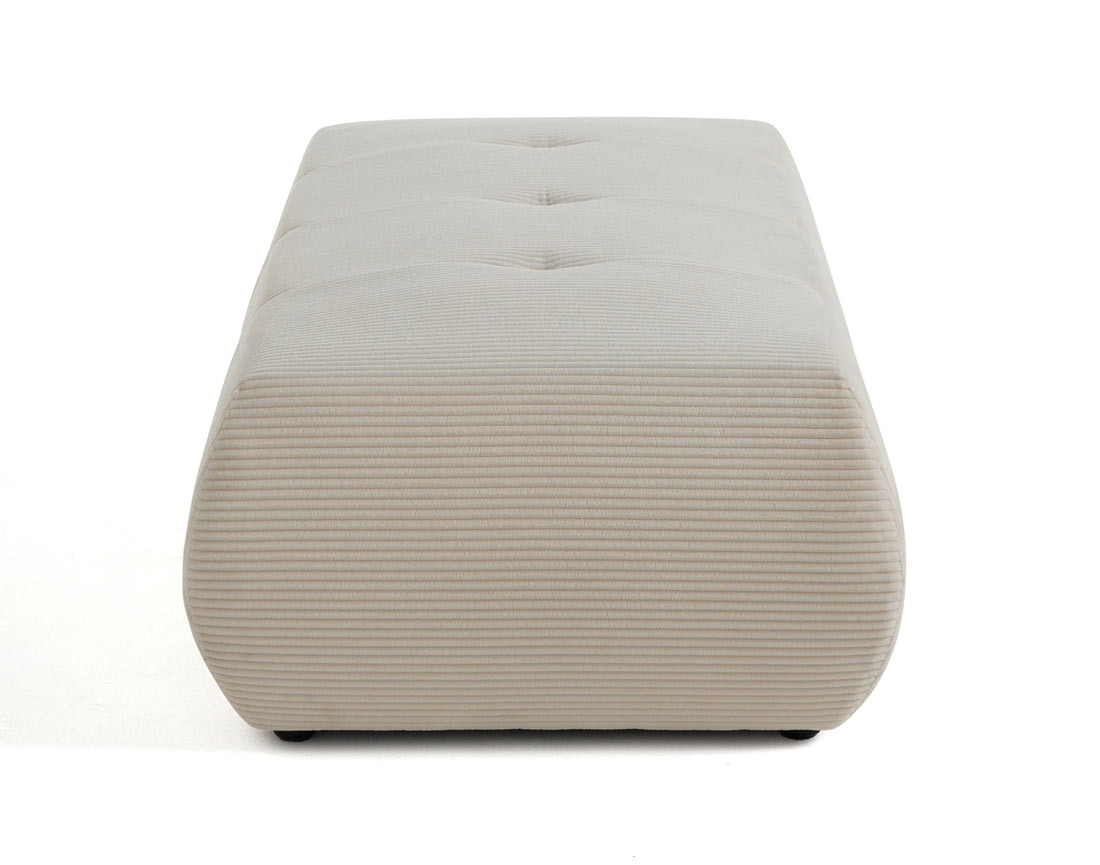 Pouf modulable en velours côtelé Onyx