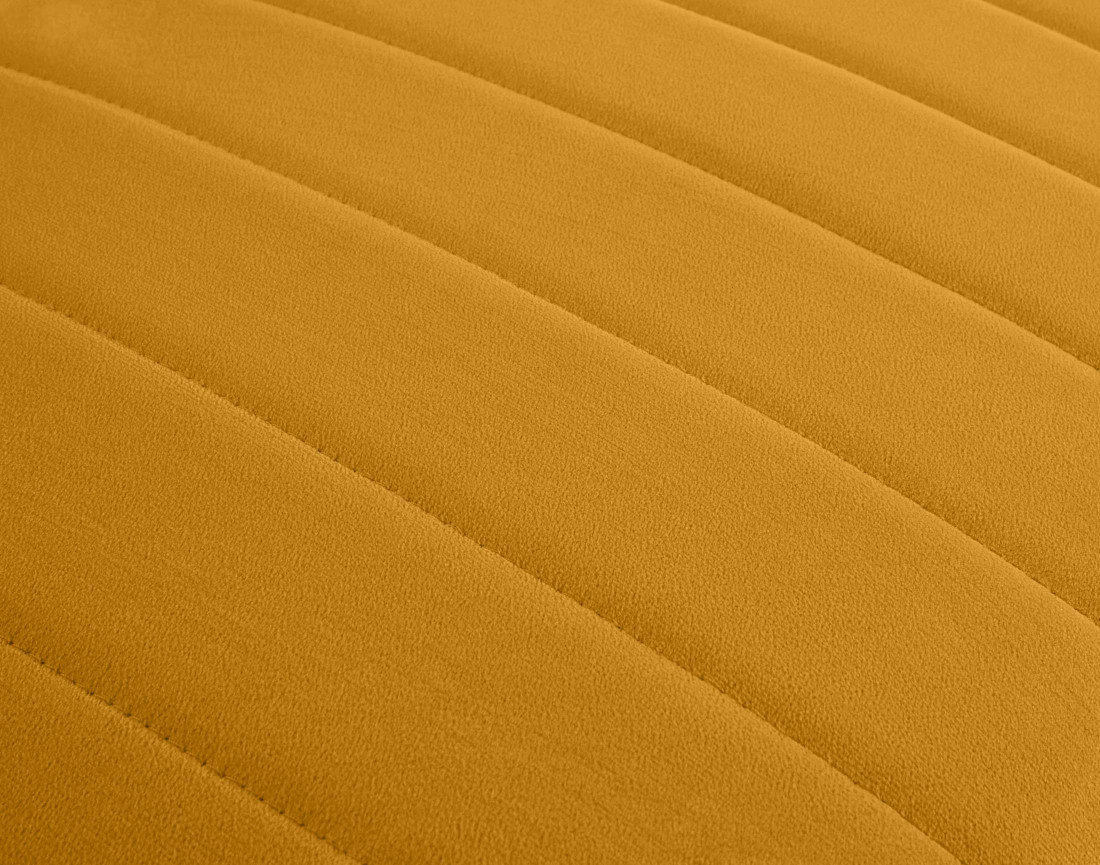 Canapé modulable d'angle gauche 5 places avec pouf d'appoint en velours Nova