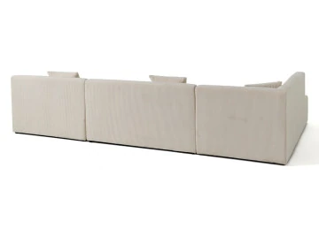 Canapé panoramique d'angle gauche 7 places Onyx - Best Mobilier