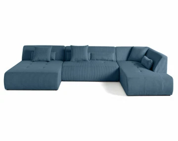 Canapé panoramique modulable d'angle droit 7 places Onyx - Best Mobilier