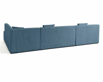 Canapé panoramique modulable d'angle droit 7 places Onyx - Best Mobilier