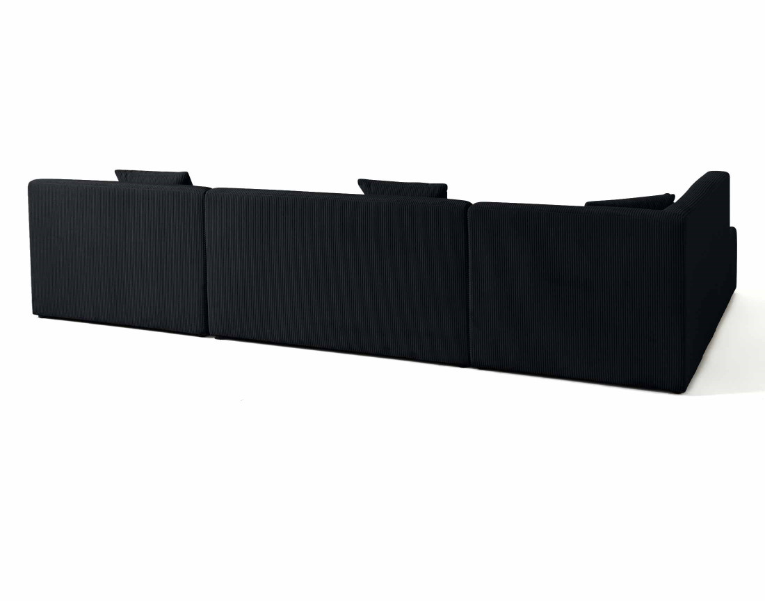 Canapé modulable d'angle gauche 7 places en velours côtelé Onyx Canapé modulable d'angle gauche 7 places en velours côtelé Onyx