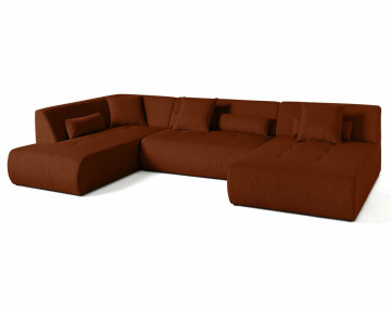 Canapé panoramique modulable d'angle gauche 7 places Onyx - Best Mobilier