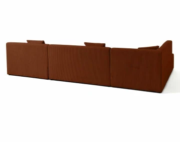 Canapé panoramique modulable d'angle gauche 7 places Onyx - Best Mobilier