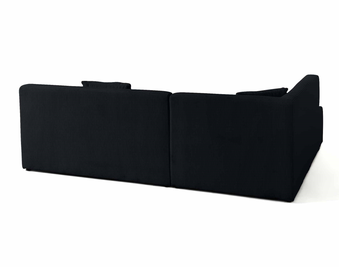 Canapé modulable d'angle gauche 5 places en velours côtelé Onyx Canapé modulable d'angle gauche 5 places en velours côtelé Onyx