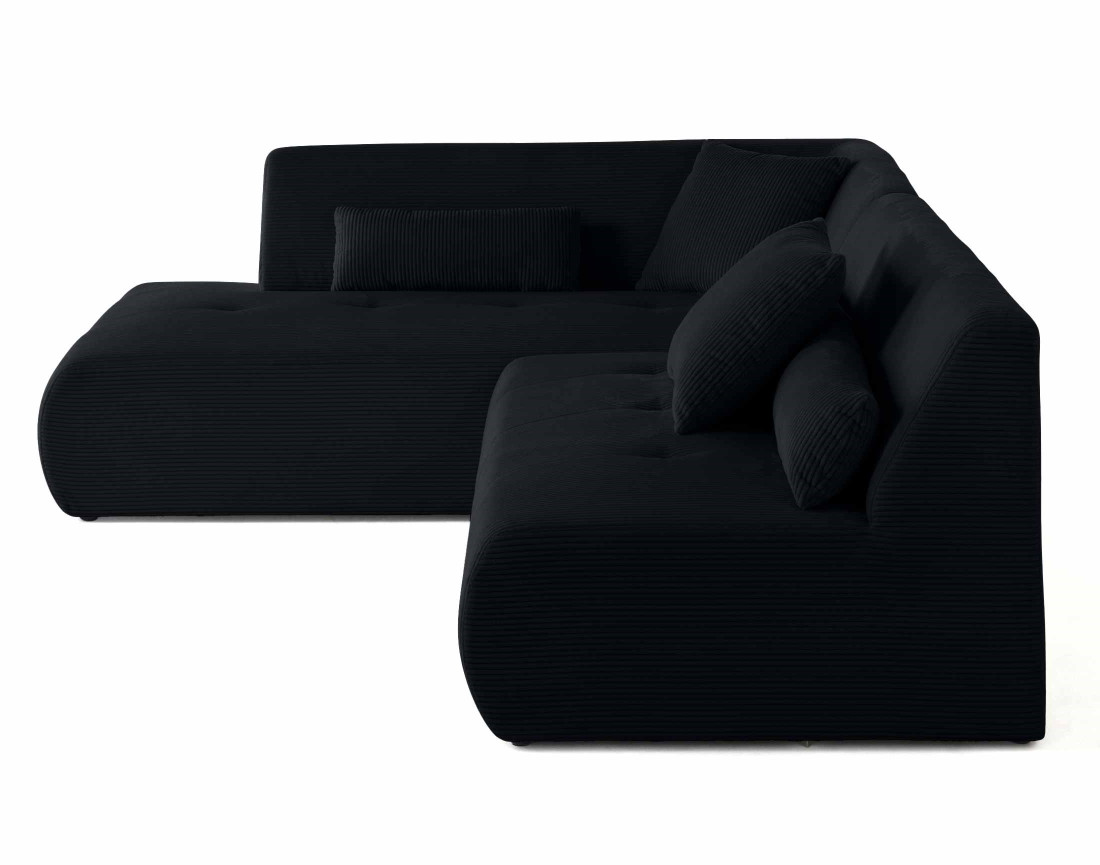 Canapé modulable d'angle gauche 5 places en velours côtelé Onyx Canapé modulable d'angle gauche 5 places en velours côtelé Onyx