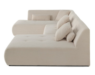 Canapé panoramique d'angle gauche 7 places Onyx - Best Mobilier