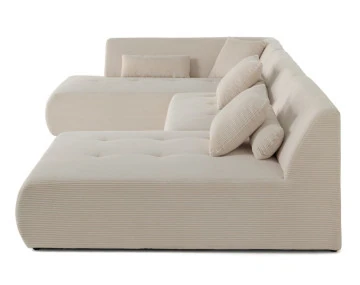 Canapé panoramique d'angle gauche 7 places Onyx - Best Mobilier